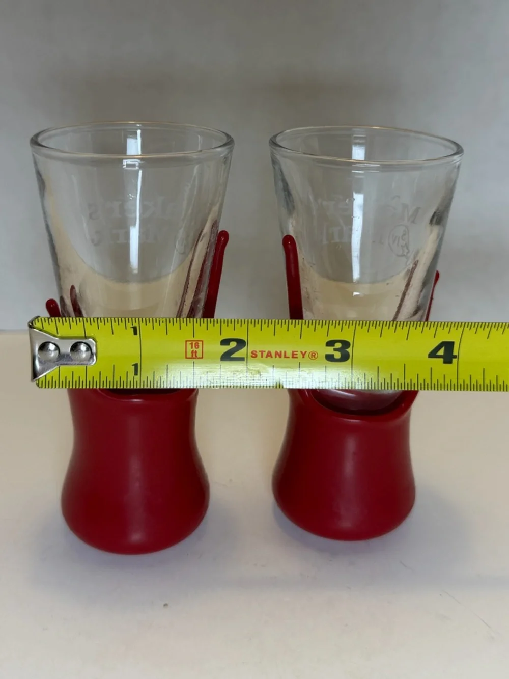 Maker’s Mark Red Wax Dipped Shot Glasses - Set of Two